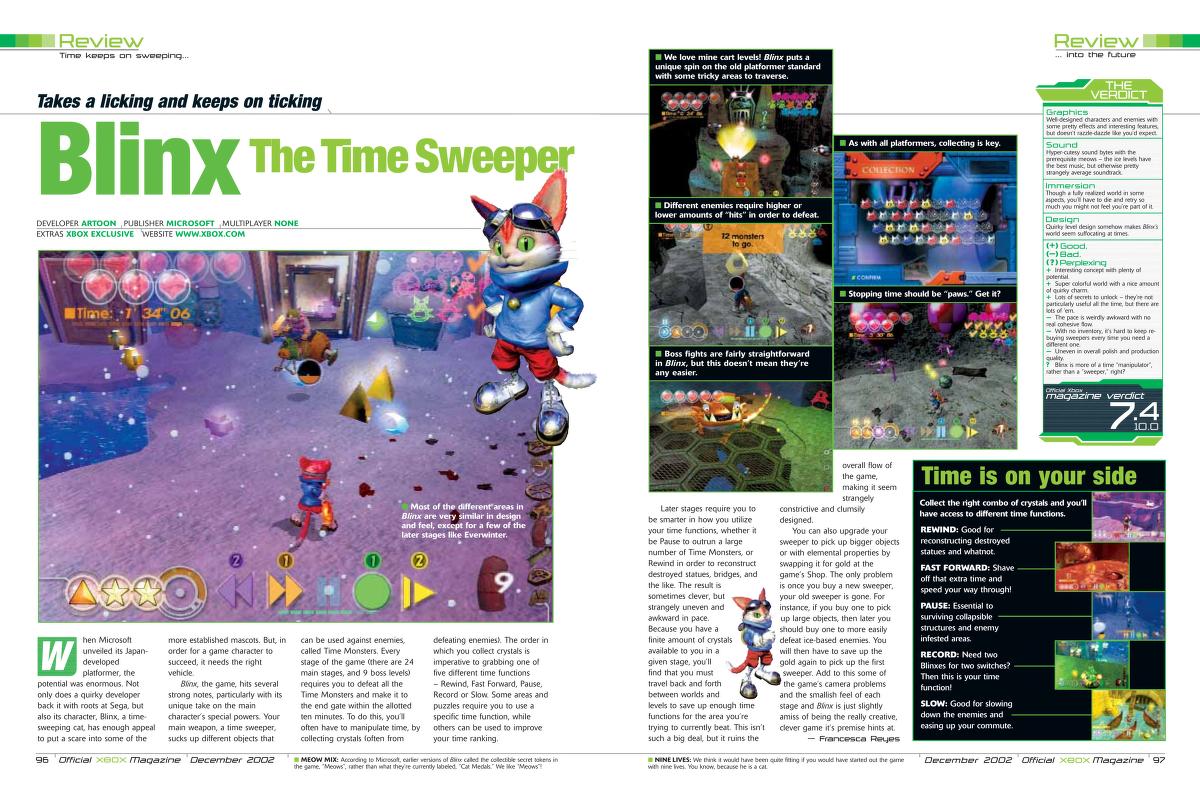 Blinx article in OXM issue 13