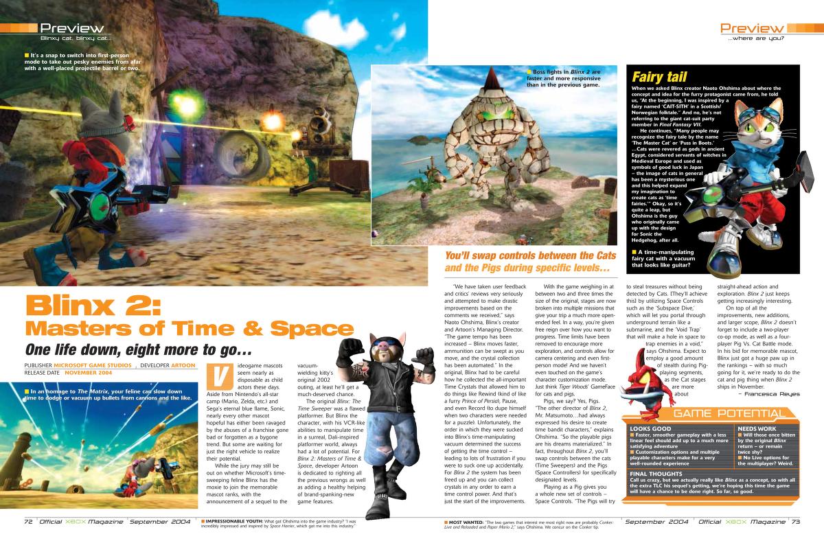 Blinx article in OXM issue 35